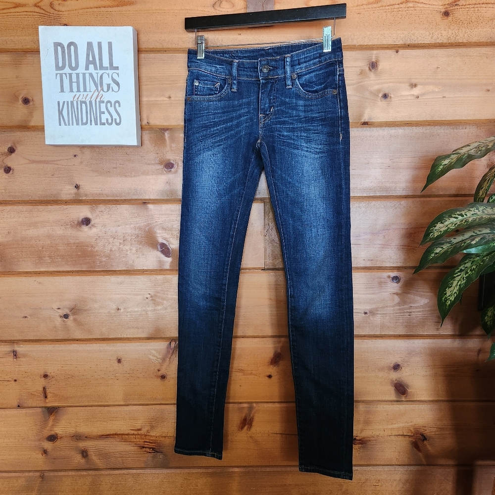 Denim & Supply Ralph Lauren Skinny Jean Dark Stone Wash Stretch Tall Sz 24 X 32"
